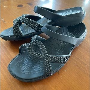 Crocs sandals with sparkly details
